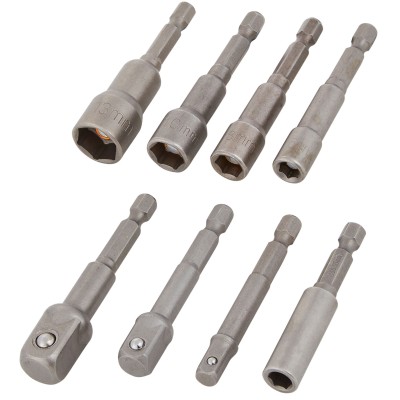 Blue Spot Tools Socket Adaptor and Nut Driver 8pc Set 14116 Bluespot