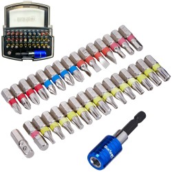 Blue Spot Tools 32 Piece Mixed Coloured Screwdriver Bit Set 14126 Bluespot