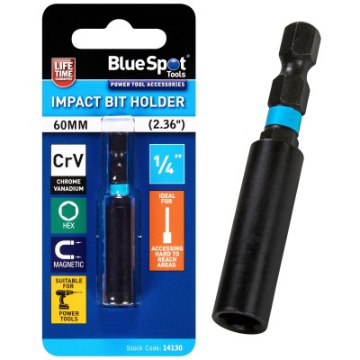 Blue Spot Tools Screwdriver Impact Bit Holder 60mm 14130 Bluespot