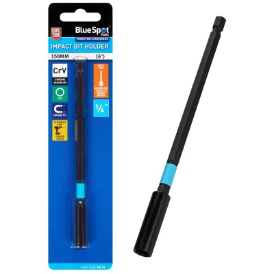 Blue Spot Tools Screwdriver Impact Bit Holder 150mm Extra Long 14131 Bluespot
