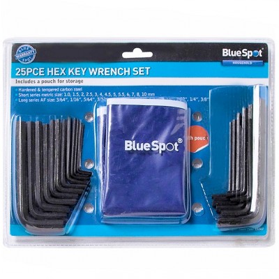 Blue Spot Tools Metric Imperial Hex Key Wrench Set 15307 Bluespot