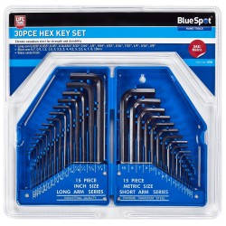 Blue Spot Tools Hex Key 30 Piece Set in Case 15320 Bluespot