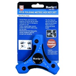 Blue Spot Tools Folding Metric Hex Allen Key 9pc Set 15368