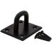 Blue Spot Tools Ironmongery 55mm x 65mm Black Powder Coated Heavy Duty Staple on Plate 78065