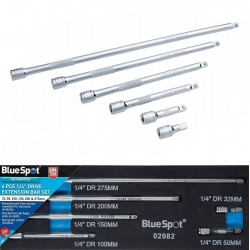 Blue Spot Tools 1/4 inch Ratchet Socket Extension Bar Set EVA FOAM Toolbox Tray 02082