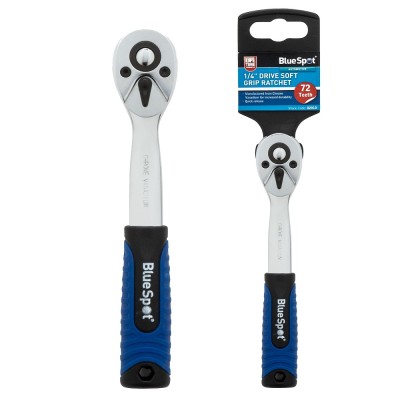 Blue Spot Tools 1/4 inch Soft Grip Socket Ratchet 02010 1/4"