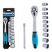 Blue Spot Tools 3/8 inch Socket Set and Ratchet on Rail 01502 3/8"