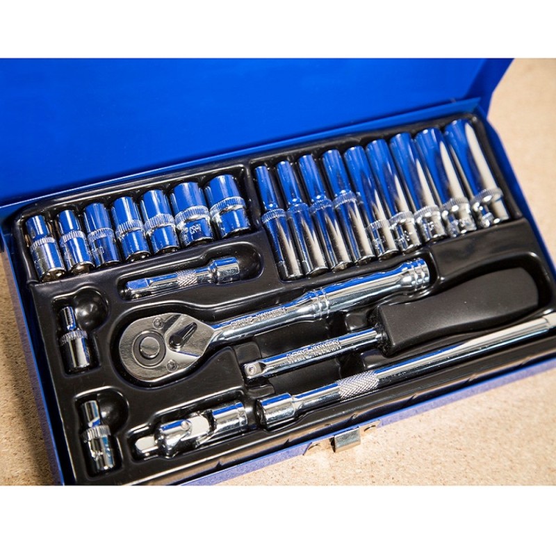 Blue Spot Tools 24 Piece 1/4 inch metric socket set 01531 Bluespot