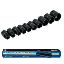 Blue Spot Tools 1/2 inch Standard Depth Impact Socket Set 01537 1/2"