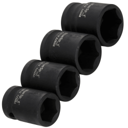 Blue Spot Tools 4 Piece 1/2" Metric Shallow Impact Sockets (17-24mm) 01650
