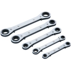 Blue Spot Tools 5pc Metric Double Ended Ratchet Ring Spanner Set 04100
