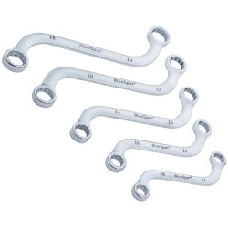 Blue Spot Tools 5pc Metric 10mm to 19mm Obstruction S Access Ring Spanner Set 04104