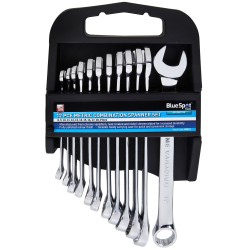 Blue Spot Tools 12pc Metric Combination Spanner 8mm to 19mm Set 04113 Bluespot