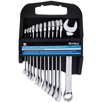 Blue Spot Tools 12pc Metric Combination Spanner 8mm to 19mm Set 04113 Bluespot