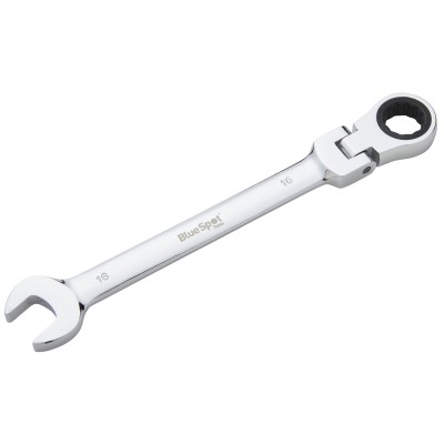 Blue Spot Tools Ratchet Spanner Flexible Hinged Head 16mm 05125 Bluespot