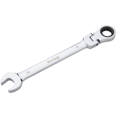 Blue Spot Tools Ratchet Spanner Flexible Hinged Head 18mm 05127 Bluespot