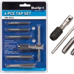 Blue Spot Tools M6 M7 M8 M10 M12 Tap Threading Set 22300 Bluespot