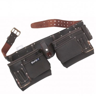 Blue Spot Pro Quality Oil Tanned Leather Double Tool Belt 16335