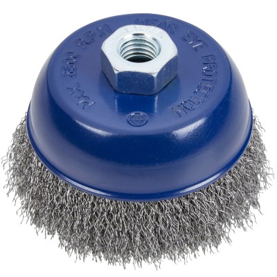 Blue Spot Tools 100mm 4 Inch Crimped Wire Cup Brush 19218 Bluespot