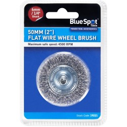 Blue Spot Tools 50mm Flat Crimped Wire Wheel Brush 19221 Bluespot