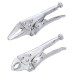 Blue Spot Tools Long Nose and Curved Small Locking Pliers Twin Pack 06525