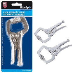 Blue Spot C Clamp Locking Pliers 100mm Twin Pack 06526