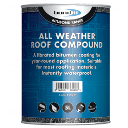Bond-it All Weather Roof Coating Compound 5 Litre Black BDB027