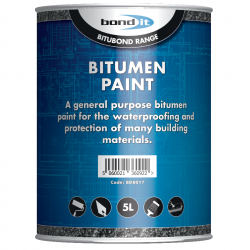 Bond It Bitumen Black Paint 5 Litre Bitubond BDB017