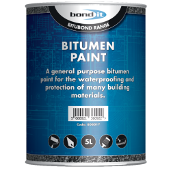 Bond It Bitumen Black Paint 5 Litre Bitubond BDB017