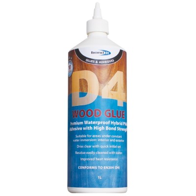 Bond It Waterproof Premium D4 Wood Glue Adhesive 1 Litre BDA018
