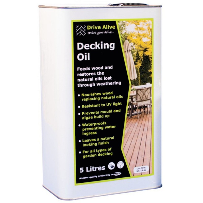 Bond It Drive Alive Garden Wood Decking Oil Natural 5 Litre BDDOC5