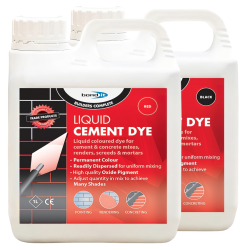 Bond it Liquid Cement Dye Mortar Tone Colouring Black or Red 1 Litre 