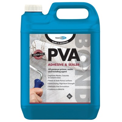 Bond It Premium PVA Bond 5 Litre Sealer Adhesive Additive BDA023