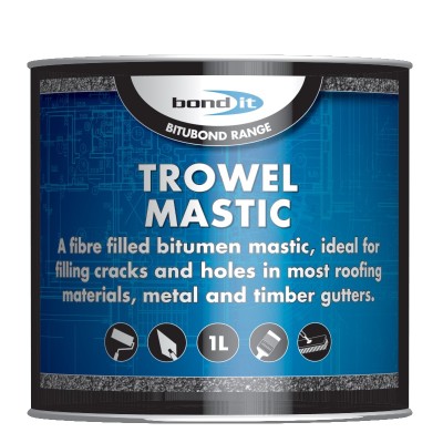 Bond it Bitubond 1 Litre Trowel Fibre Repair Mastic BDB011