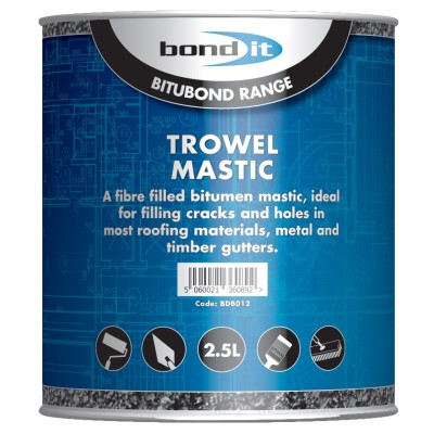 Bond it Bitubond 2.5 Litre Trowel Fibre Repair Mastic BDB012
