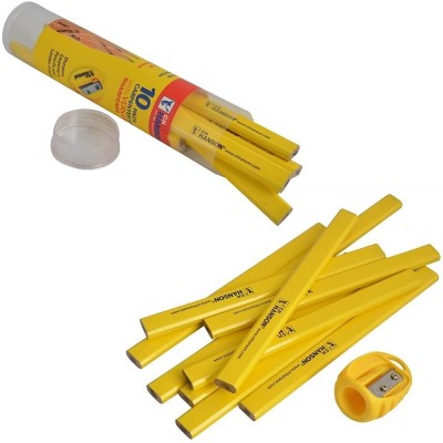 C H Hanson Carpenters Pencil Markers Verasharp Sharpener Set 10pk 00213