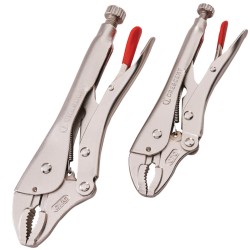 Crescent 8 and 10-inch Curved Locking Pliers Twin Pack Mole Grips