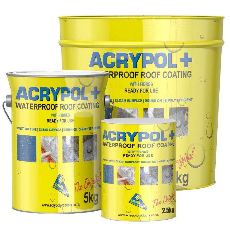 Acrypol Waterproof Roof Coating Fibre Reinforced 5kg Solar White ACRY ...
