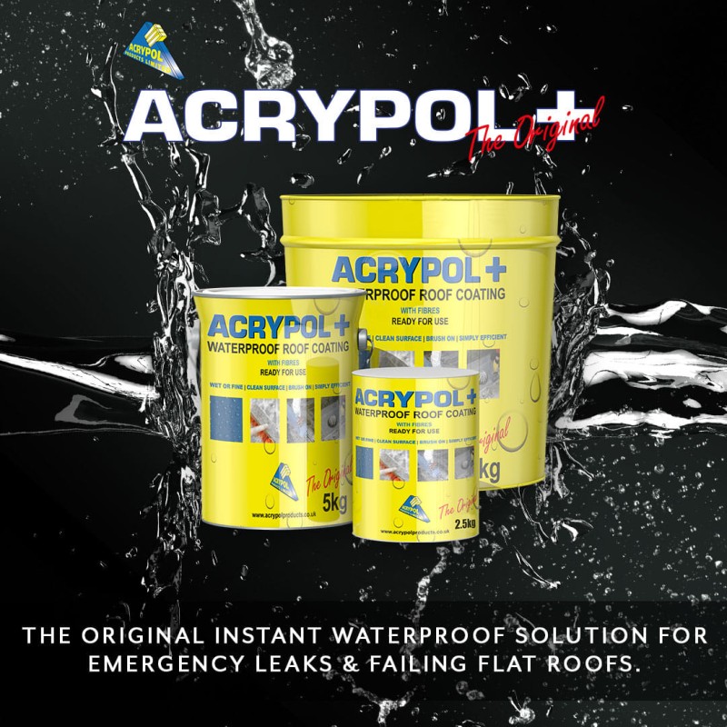 Acrypol Waterproof Roof Coating Fibre Reinforced 5kg Solar White ACRY ...