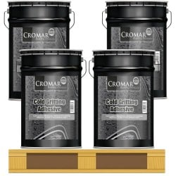 Cromar Flat Roof Cold Gritting Chipping Adhesive 25 Litre Pallet Deal ( 4 x 25L Drums)