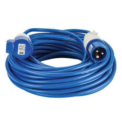 Defender Arctic Electric Site Industrial Extension Lead Blue 16A 25m 240V E85234