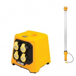 Defender E712654 LED Uplight V3 110 Volt Splitter Floor Base Light Mount