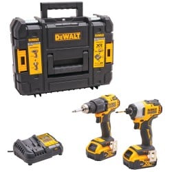 DeWalt DCK2062P2T 18V XR Brushless Combi Drill and Impact Driver 5.0ah Twin Pack XMS25DEWPACK DeWalt DCK2062P2T 18V XR Brushless Combi Drill and Impact Driver 5.0ah Twin Pack XMS25DEWPACK