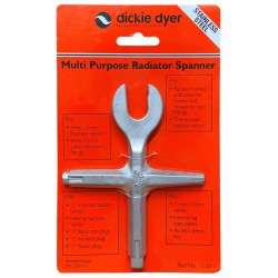 Dickie Dyer 5 in 1 Multipurpose Valve Air vent Radiator Spanner 711257 Dickie Dyer 5 in 1 Multipurpose Valve Air vent Radiator Spanner 711257