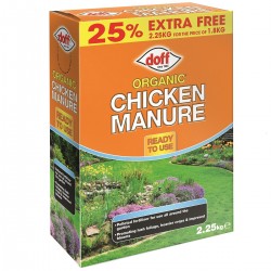 Doff Organic Pelleted Chicken Manure Garden Plant Fertiliser 2.25kg