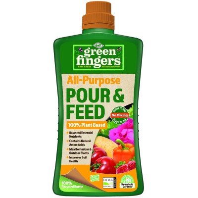 Doff Green Fingers All Purpose Pour and Feed Plant Food 1 Litre F-JK-A00-DGF