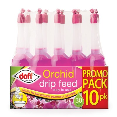 Doff Orchid Liquid Plant Drip Feed Feeders 10pk DP1044