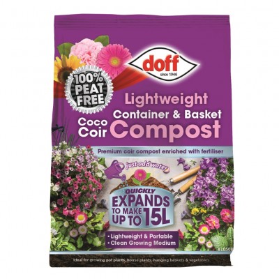 Doff Lightweight Container & Basket Plant Compost 15L FWJO00DOF