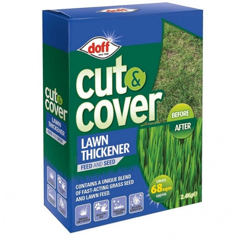 Doff Cut and Cover Lawn Grass Thickener Feed Seed 1.5kg FLXA50DOF Sealants and Tools Direct