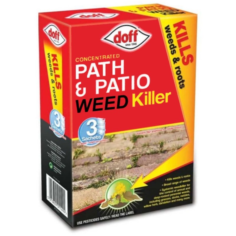 Doff Concentrate Path & Patio Weedkiller Weed killer 3 Sachet